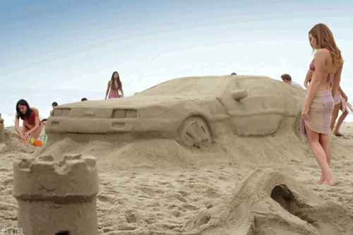 Машина из песка