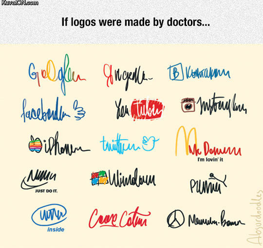 Если бы логотипы рисовали врачи
